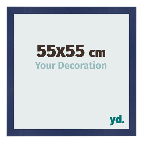 Bilderrahmen 55x55cm Dunkelblau Gewischt MDF Bologna Vorne Messe | Yourdecoration.at