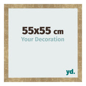 Bilderrahmen 55x55cm Gold Antik MDF Bologna Vorne Messe | Yourdecoration.at