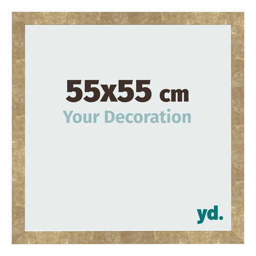 Bilderrahmen 55x55cm Gold Antik MDF Bologna Vorne Messe | Yourdecoration.at