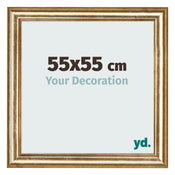 Bilderrahmen 55x55cm Gold Antik MDF Lazio Vorne Messe | Yourdecoration.at