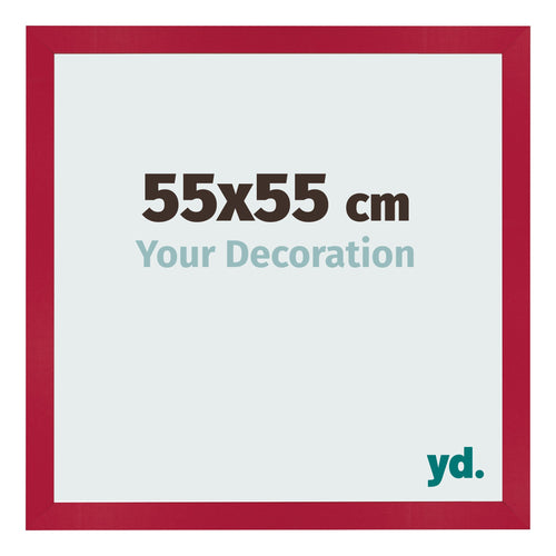 Bilderrahmen 55x55cm Rot MDF Bologna Vorne Messe | Yourdecoration.at