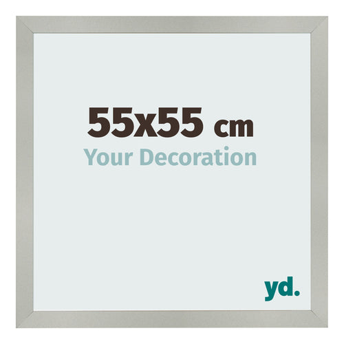 Bilderrahmen 55x55cm Silber Matt MDF Bologna Vorne Messe | Yourdecoration.at