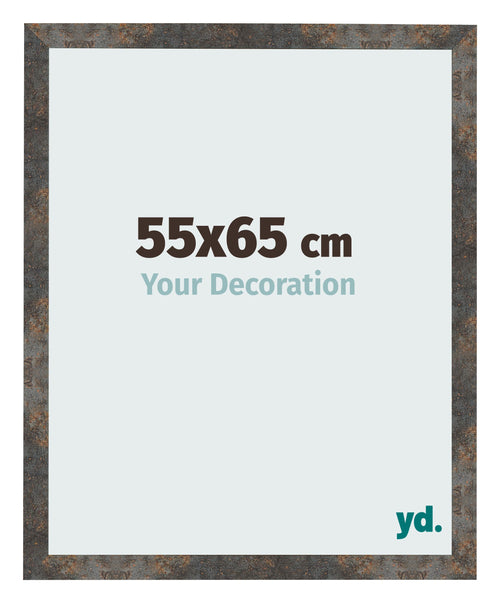 Bilderrahmen 55x65 cm Oxidiertes Metall MDF Bologna Vorne Messe | Yourdecoration.at