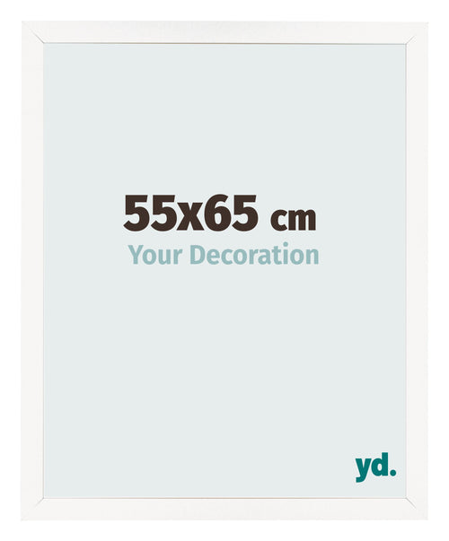 Bilderrahmen 55x65 cm Weiss Hochglanz MDF Bologna Vorne Messe | Yourdecoration.at