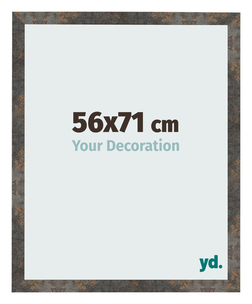Bilderrahmen 56x71 cm Oxidiertes Metall MDF Bologna Vorne Messe | Yourdecoration.at