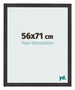 Bilderrahmen 56x71 cm Schwarz Matt MDF Bologna Vorne Messe | Yourdecoration.at