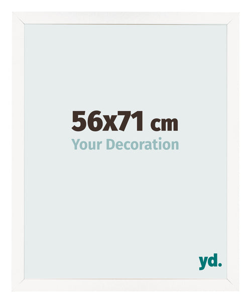 Bilderrahmen 56x71 cm Weiss Hochglanz MDF Bologna Vorne Messe | Yourdecoration.at