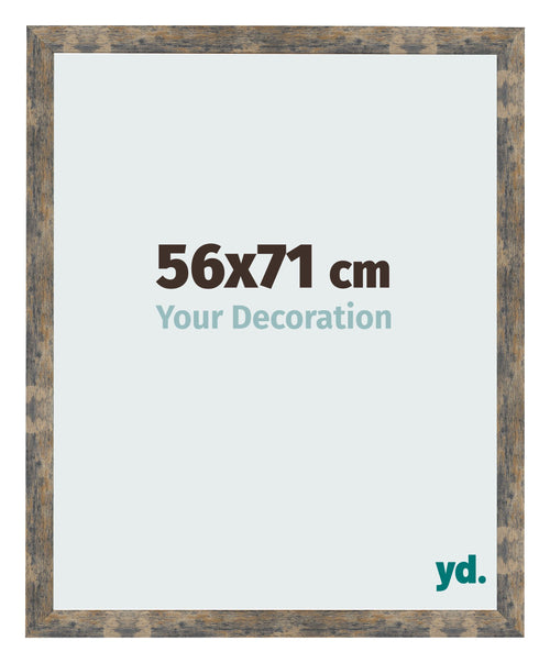 Bilderrahmen 56x71cm Blau Gold Meliert MDF Bologna Vorne Messe | Yourdecoration.at
