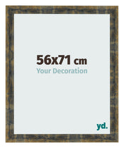 Bilderrahmen 56x71cm Blau Gold Meliert MDF Pisa Vorne Messe | Yourdecoration.at