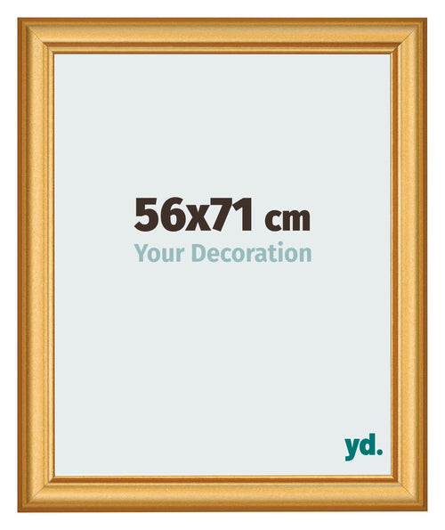 Bilderrahmen 56x71cm Gold Matt MDF Lazio Vorne Messe | Yourdecoration.at