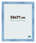 Bilderrahmen 56x71cm Hellblau Gewischt MDF Pisa Vorne Messe | Yourdecoration.at