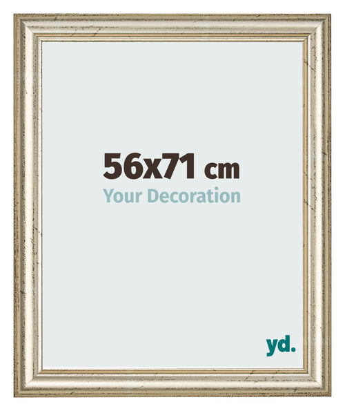 Bilderrahmen 56x71cm Metallglanz MDF Lazio Vorne Messe | Yourdecoration.at