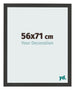 Bilderrahmen 56x71cm Schwarz Gemasert MDF Bologna Vorne Messe | Yourdecoration.at
