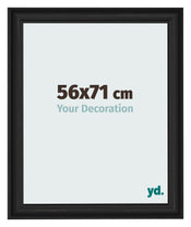 Bilderrahmen 56x71cm Schwarz Gemasert MDF Lazio Vorne Messe | Yourdecoration.at