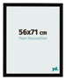 Bilderrahmen 56x71cm Schwarz Hochglanz MDF Bologna Vorne Messe | Yourdecoration.at