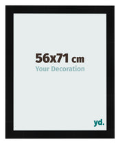 Bilderrahmen 56x71cm Schwarz Silber Poliert MDF Pisa Vorne Messe | Yourdecoration.at