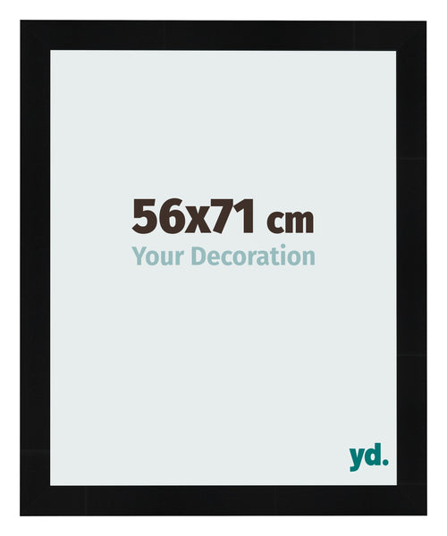 Bilderrahmen 56x71cm Schwarz Silber Poliert MDF Pisa Vorne Messe | Yourdecoration.at