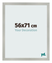 Bilderrahmen 56x71cm Silber Matt MDF Bologna Vorne Messe | Yourdecoration.at