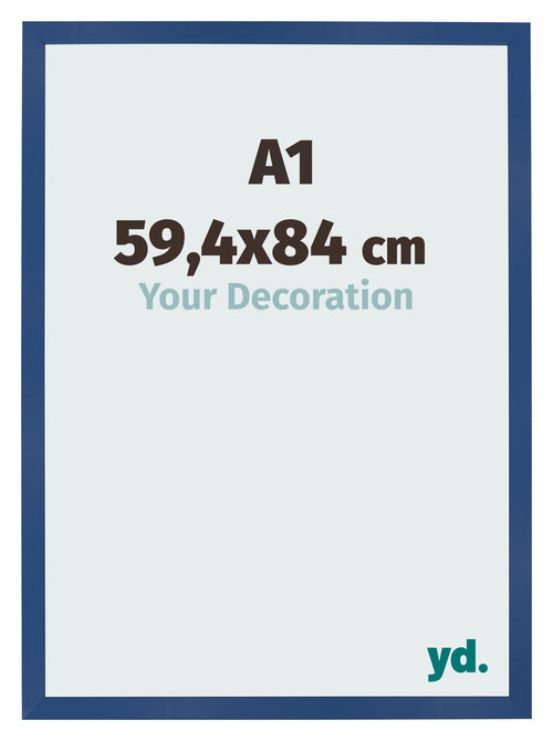 Bilderrahmen 59 4x84 cm A1 Dunkelblau MDF Bologna Vorne Messe | Yourdecoration.at