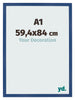 Bilderrahmen 59 4x84 cm A1 Dunkelblau MDF Bologna Vorne Messe | Yourdecoration.at