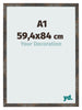Bilderrahmen 59 4x84 cm A1 Oxidiertes Metall MDF Bologna Vorne Messe | Yourdecoration.at