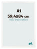 Bilderrahmen 59 4x84 cm A1 Weiss Hochglanz MDF Bologna Vorne Messe | Yourdecoration.at