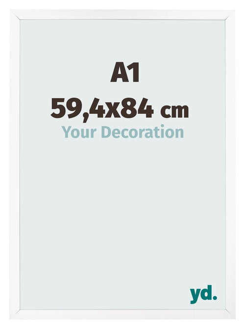 Bilderrahmen 59 4x84 cm A1 Weiss Matt MDF Bologna Vorne Messe | Yourdecoration.at