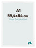 Bilderrahmen 59 4x84 cm A1 Weiss Matt MDF Bologna Vorne Messe | Yourdecoration.at