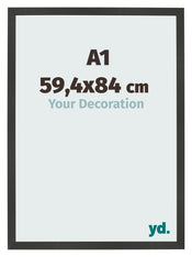Bilderrahmen 59 4x84cm A1 Antrazit MDF Bologna Vorne Messe | Yourdecoration.at