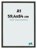 Bilderrahmen 59 4x84cm A1 Antrazit MDF Bologna Vorne Messe | Yourdecoration.at