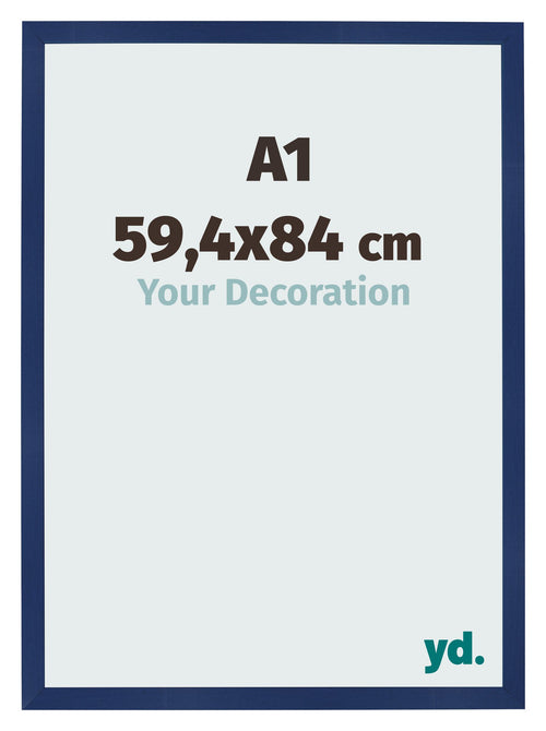Bilderrahmen 59 4x84cm A1 Dunkelblau Gewischt MDF Bologna Vorne Messe | Yourdecoration.at