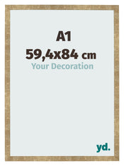 Bilderrahmen 59 4x84cm A1 Gold Antik MDF Bologna Vorne Messe | Yourdecoration.at