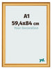 Bilderrahmen 59 4x84cm A1 Gold Matt MDF Lazio Vorne Messe | Yourdecoration.at