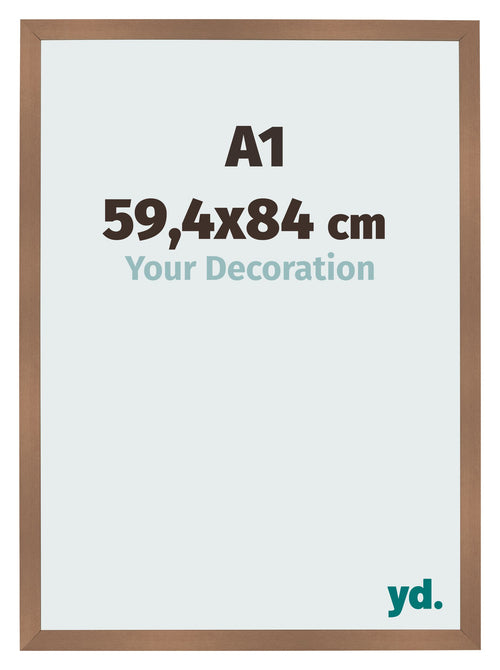 Bilderrahmen 59 4x84cm A1 Kupfer Dekor MDF Bologna Vorne Messe | Yourdecoration.at