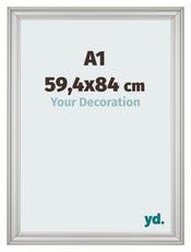 Bilderrahmen 59 4x84cm A1 Silber Matt MDF Lazio Vorne Messe | Yourdecoration.at