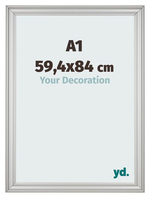 Bilderrahmen 59 4x84cm A1 Silber Matt MDF Lazio Vorne Messe | Yourdecoration.at