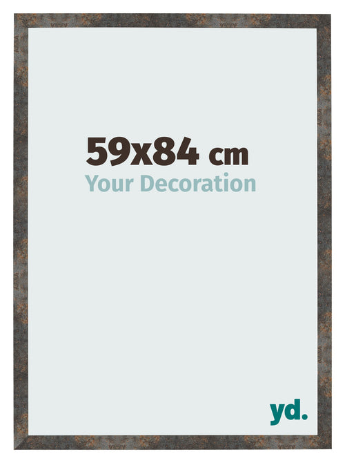 Bilderrahmen 59x84 cm Oxidiertes Metall MDF Bologna Vorne Messe | Yourdecoration.at