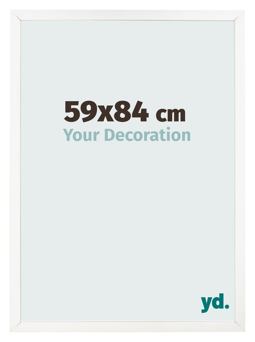 Bilderrahmen 59x84 cm Weiss Hochglanz MDF Bologna Vorne Messe | Yourdecoration.at