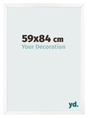 Bilderrahmen 59x84 cm Weiss Matt MDF Bologna Vorne Messe | Yourdecoration.at
