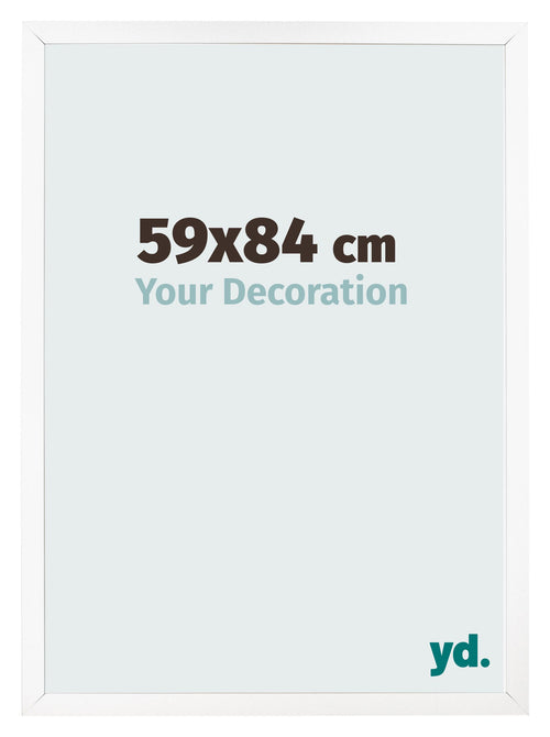 Bilderrahmen 59x84 cm Weiss Matt MDF Bologna Vorne Messe | Yourdecoration.at