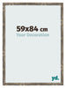 Bilderrahmen 59x84cm Blau Gold Meliert MDF Bologna Vorne Messe | Yourdecoration.at