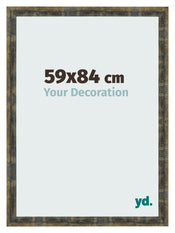 Bilderrahmen 59x84cm Blau Gold Meliert MDF Pisa Vorne Messe | Yourdecoration.at