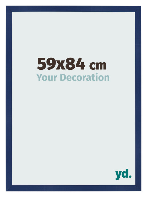 Bilderrahmen 59x84cm Dunkelblau Gewischt MDF Bologna Vorne Messe | Yourdecoration.at