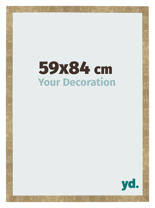 Bilderrahmen 59x84cm Gold Antik MDF Bologna Vorne Messe | Yourdecoration.at
