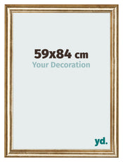 Bilderrahmen 59x84cm Gold Antik MDF Lazio Vorne Messe | Yourdecoration.at