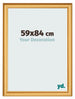 Bilderrahmen 59x84cm Gold Matt MDF Lazio Vorne Messe | Yourdecoration.at
