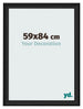 Bilderrahmen 59x84cm Schwarz Gemasert MDF Lazio Vorne Messe | Yourdecoration.at