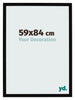 Bilderrahmen 59x84cm Schwarz Hochglanz MDF Bologna Vorne Messe | Yourdecoration.at