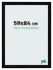 Bilderrahmen 59x84cm Schwarz Silber Poliert MDF Pisa Vorne Messe | Yourdecoration.at