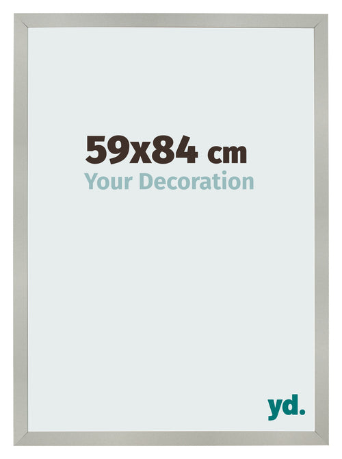 Bilderrahmen 59x84cm Silber Matt MDF Bologna Vorne Messe | Yourdecoration.at
